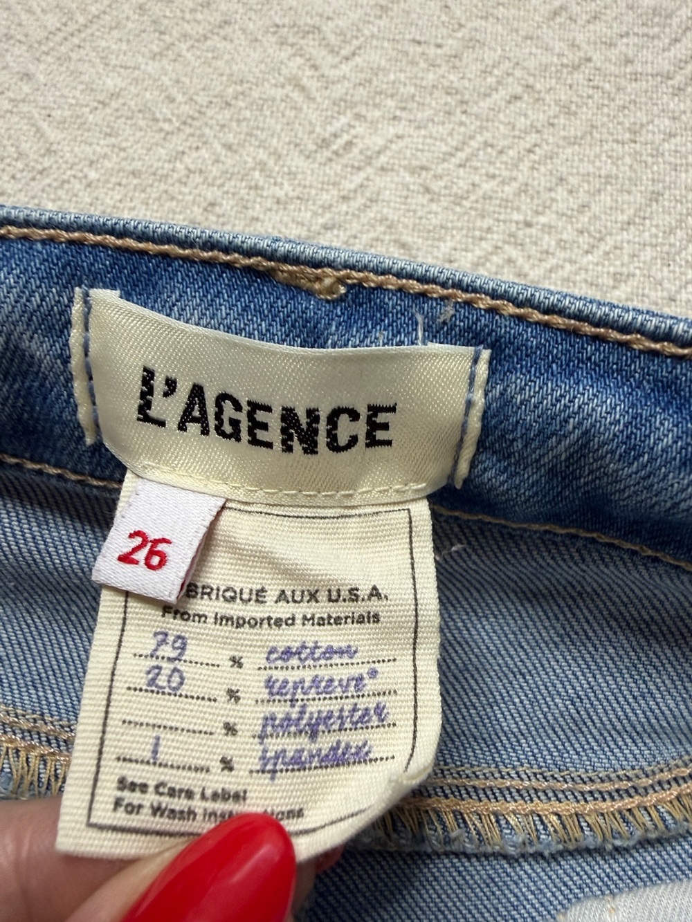 L’Agence Selma Alamo High Rise Bootcut Jeans 26 Western Festival Medium Blue - Picture 7 of 9